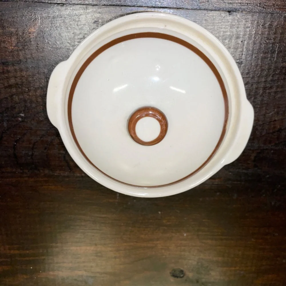 Vintage‎ Sunflower Sunshine Stoneware Small Crock Casserole Oven Proof